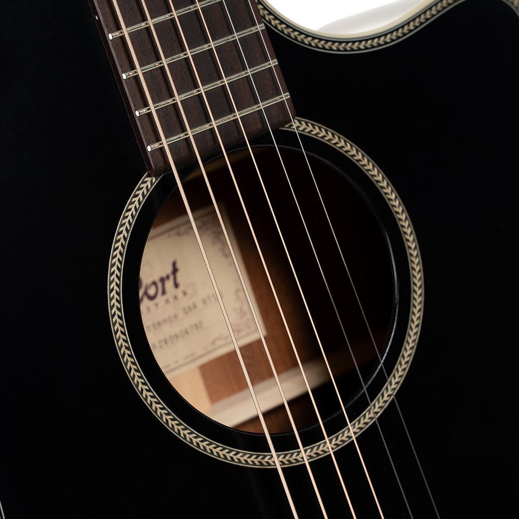 CORT ESSENCE GA4 Black Top Semi Gloss