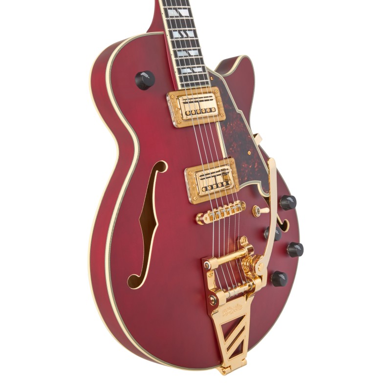 D'Angelico Deluxe Bob Weir 3 satin trans wine